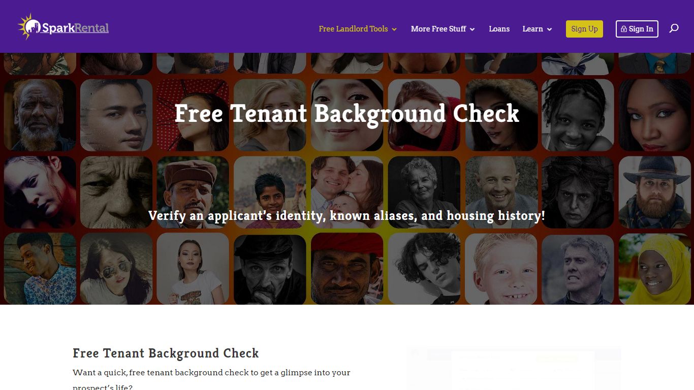 Free Tenant Background Check - SparkRental